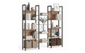 relaxdays Bücherregal Industrial 14 Abl. MDF, China, Hellbraun