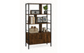 relaxdays Bücherregal mit Unterschrank MDF, China, Braun