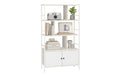 relaxdays Bücherregal mit Unterschrank MDF, China, Weiss
