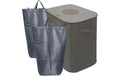 relaxdays PET Sammelbehälter 100 Liter Grau