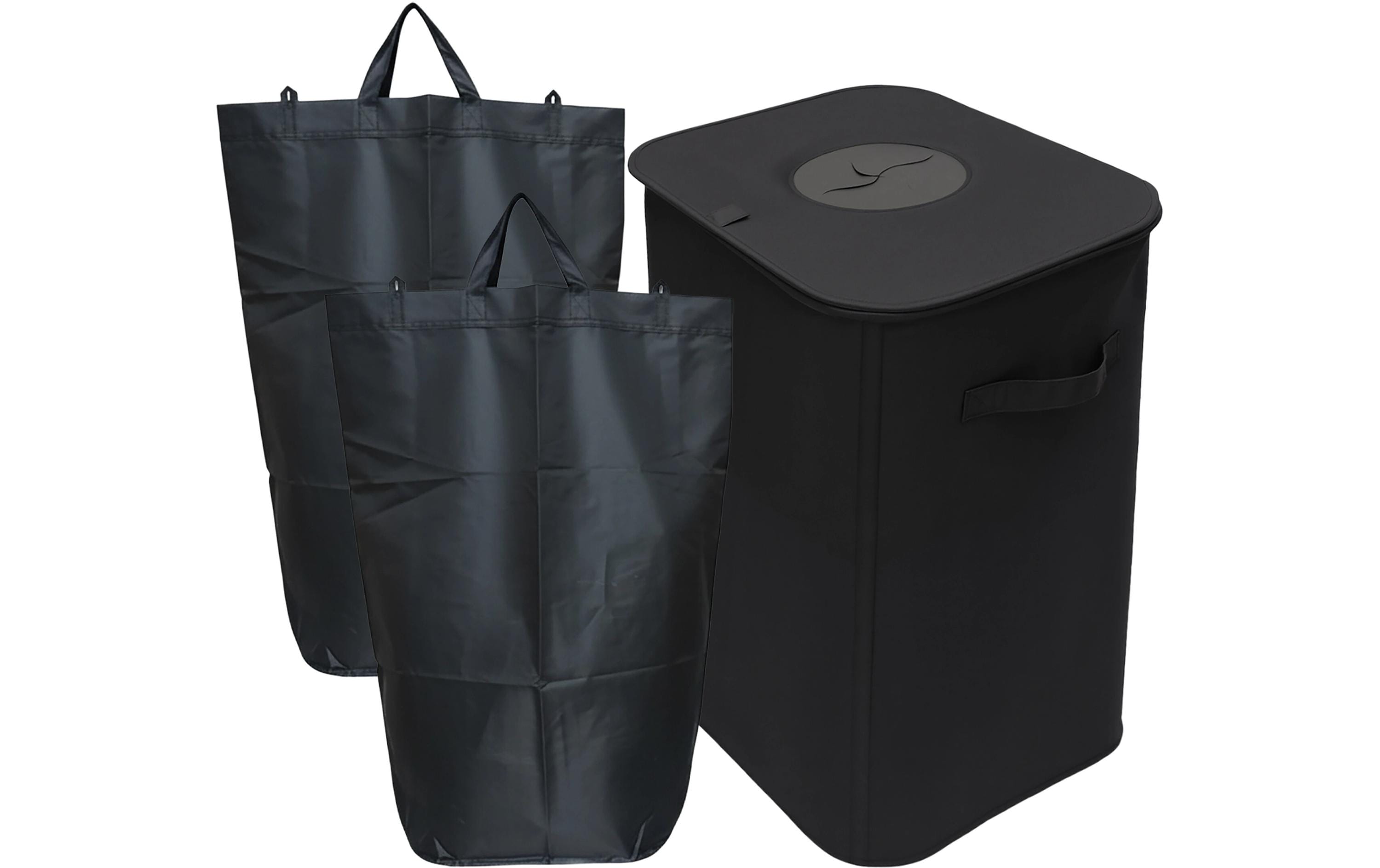 relaxdays PET Sammelbehälter 100 Liter Schwarz