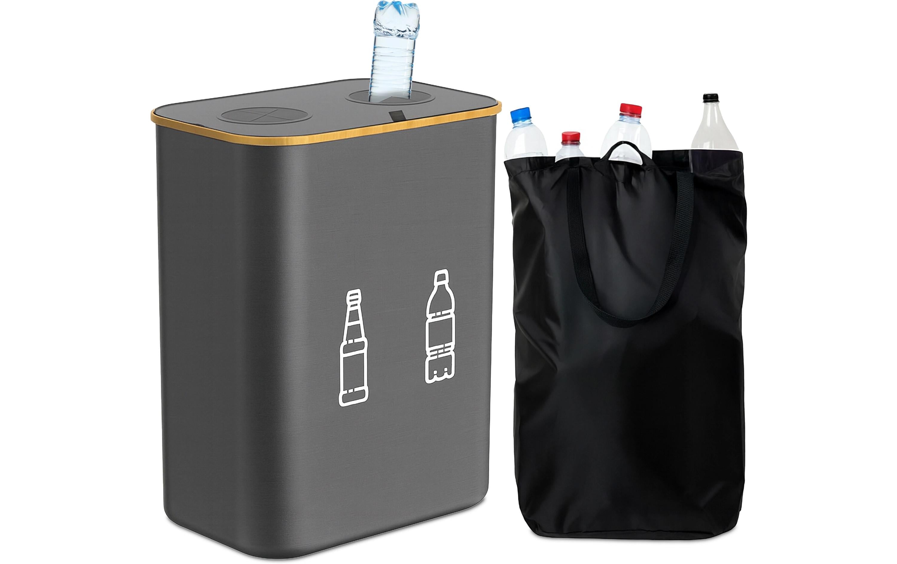 relaxdays PET Sammelbehälter 160 Liter Grau