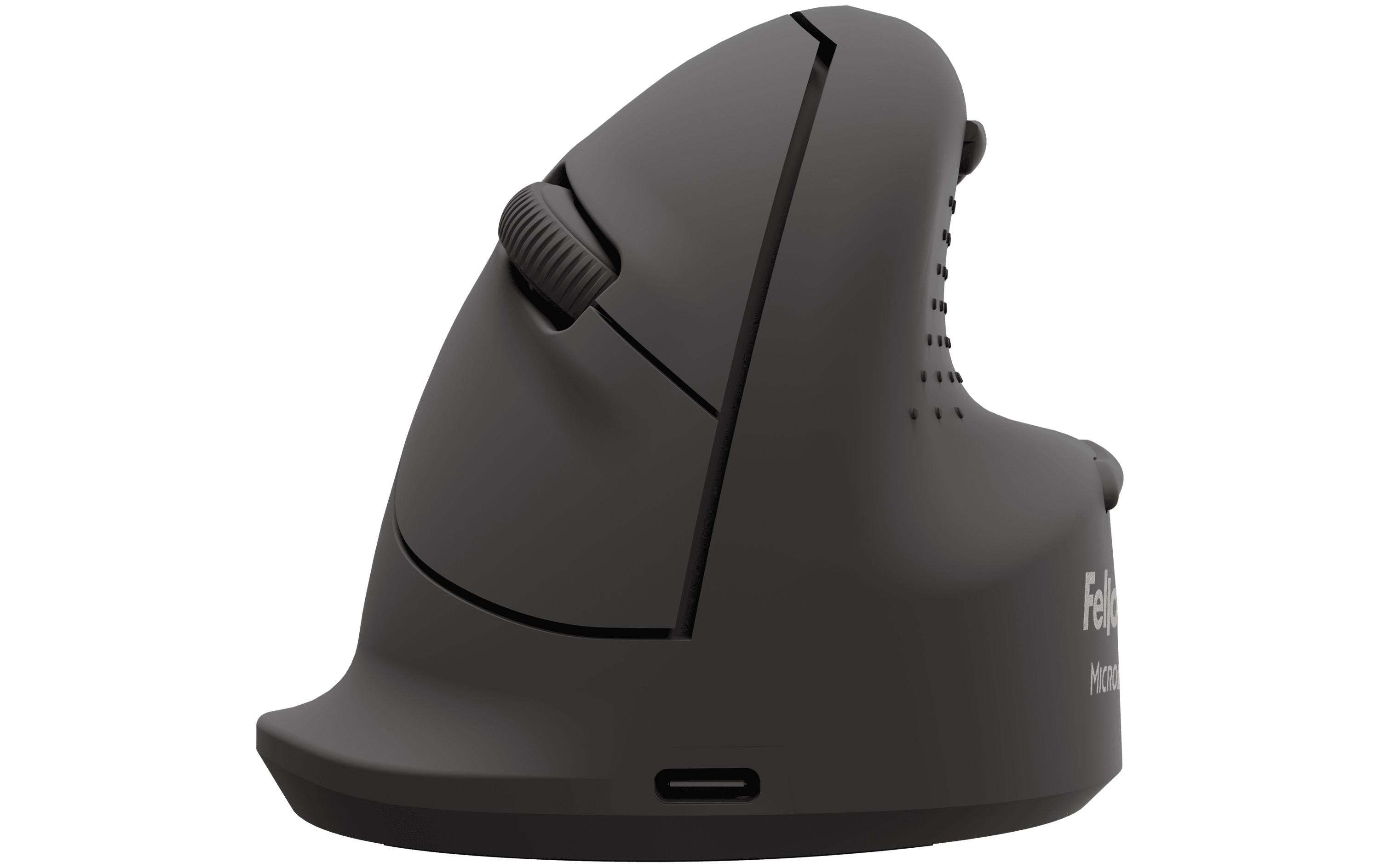 Fellowes Breyta Plus+ Vertikalmaus, schwarz Medium für Rechtshänder