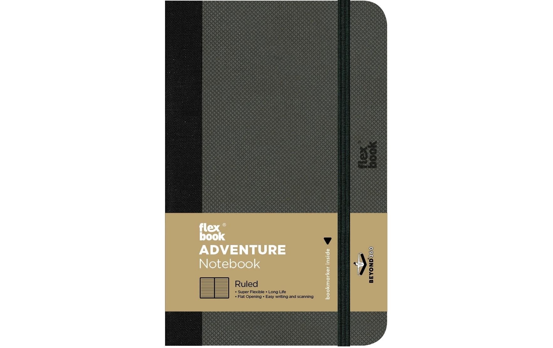 Flexbook Adventure Notebook liniert 9x14cm, off-black