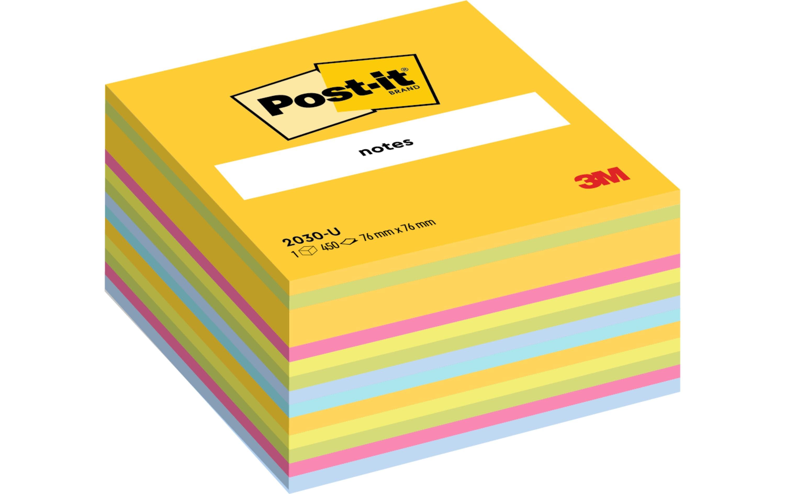 3M Post-it Würfel ultra Farben 1 Block à 450 Blatt, 76x76mm