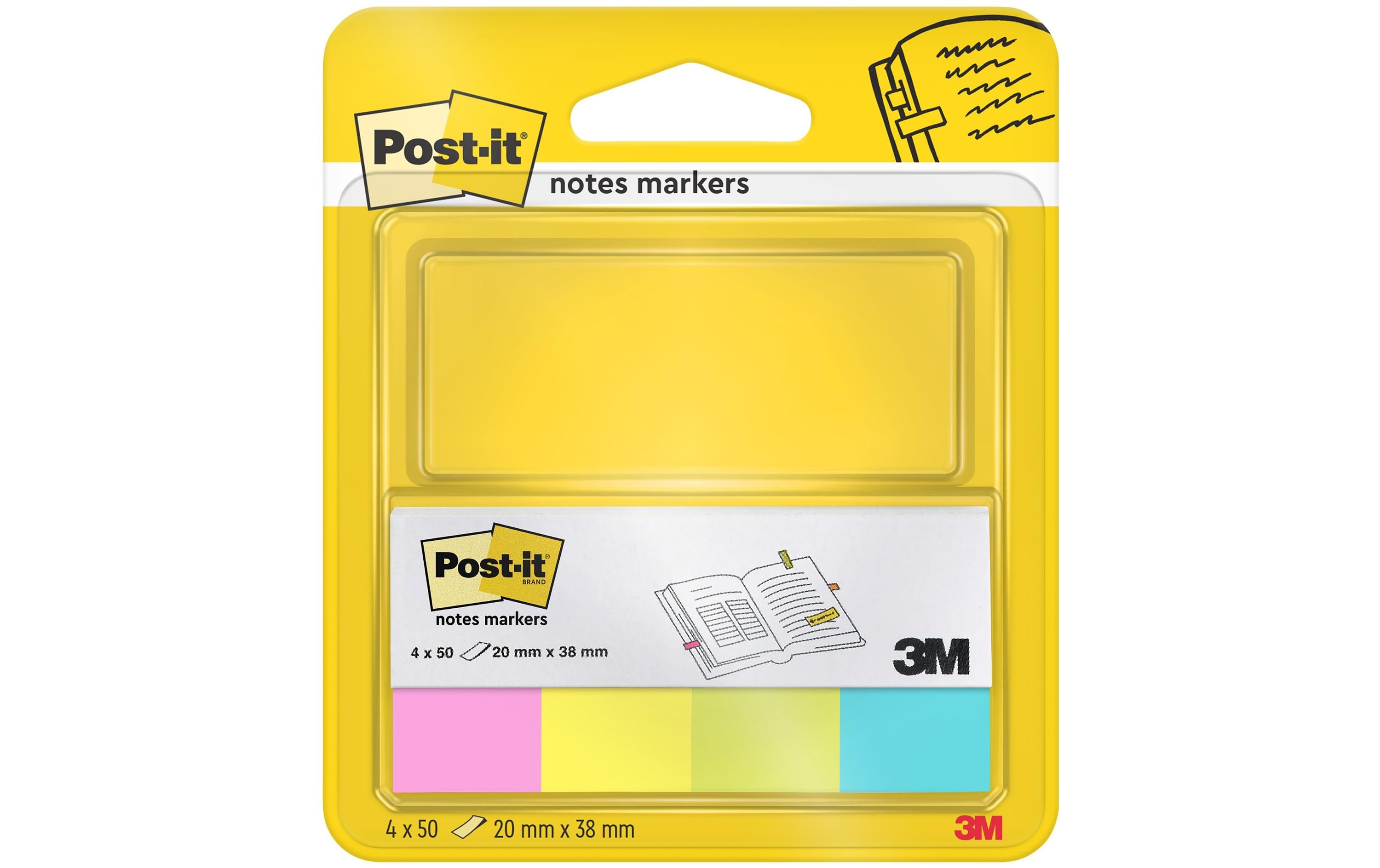 Post-it Index Marker Papier 20 x 38 mm, 4x50 Blatt