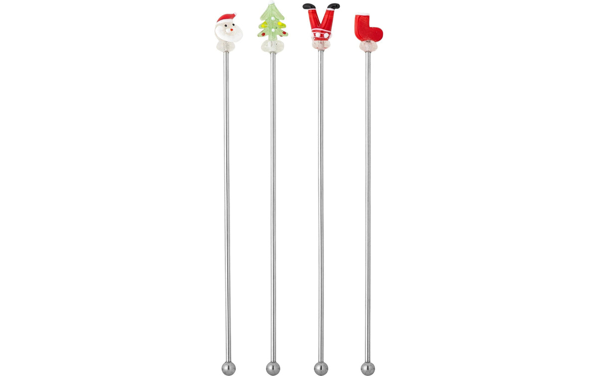 Bloomingville Rührstäbchen Misa, 4er Set Glas, 2x12 cm (DxL)