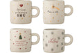 Bloomingville Tassen Christy, 4er Set 7x6 cm (DxH), Steingut