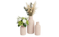 relaxdays Vasen im 3er Set Keramik, Creme