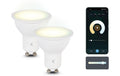 KSIX Smart Bulbs 2er Pack 5,5W, 400 lumens, GU10 Base, CCT