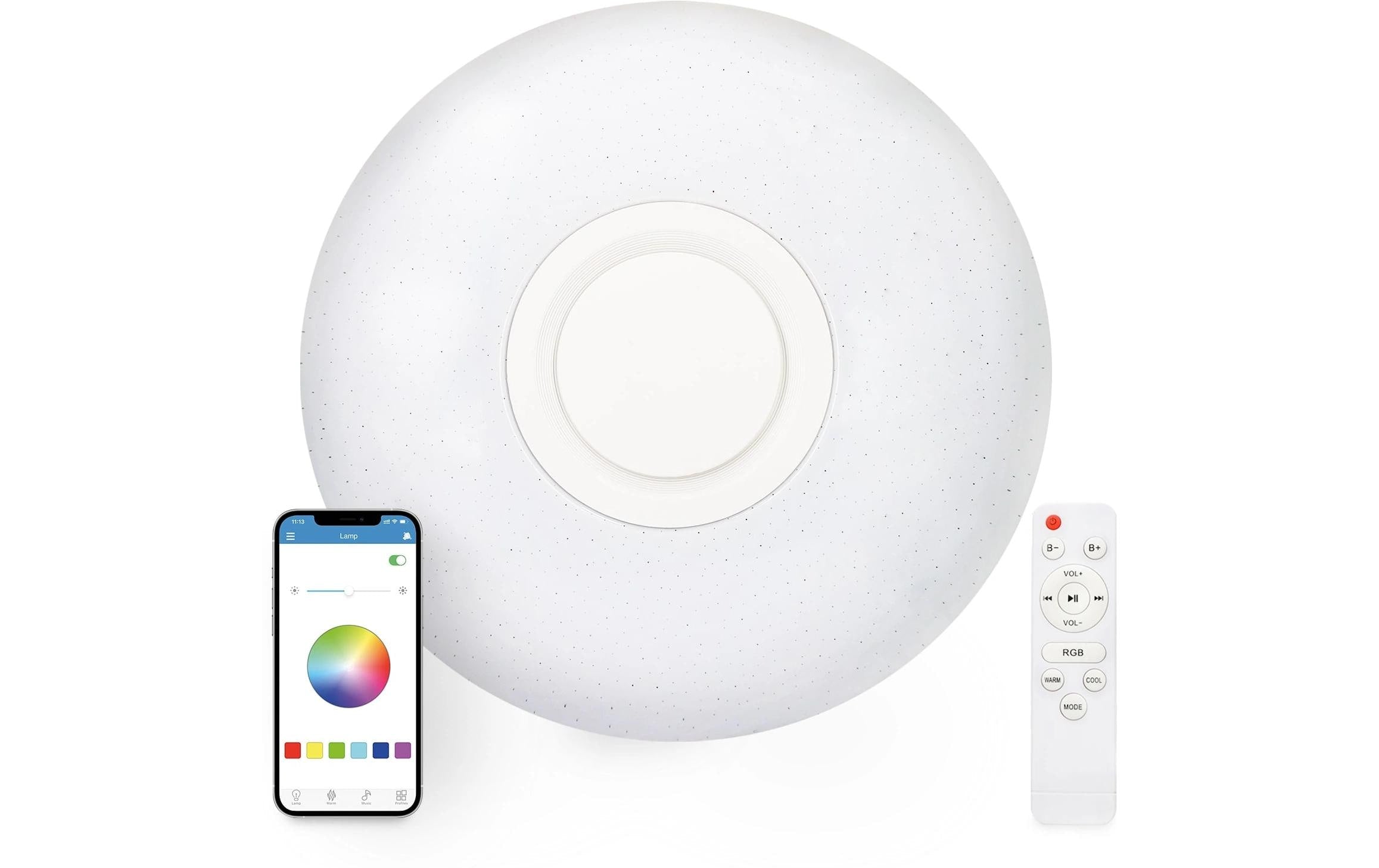 KSIX Rainbow LED ceiling 40 cm diameter, 2.200 lm, 30 W