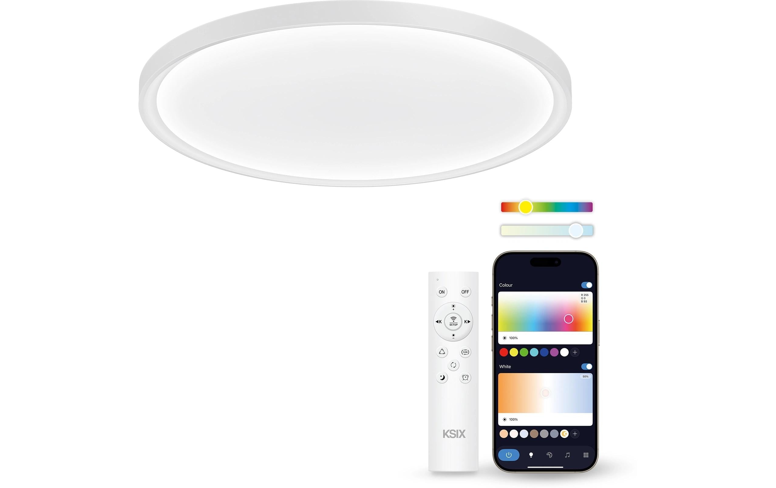 KSIX Halo 2 SmartLED Ceiling 37 cm, 3,200 lm 26 W, Tuya, White