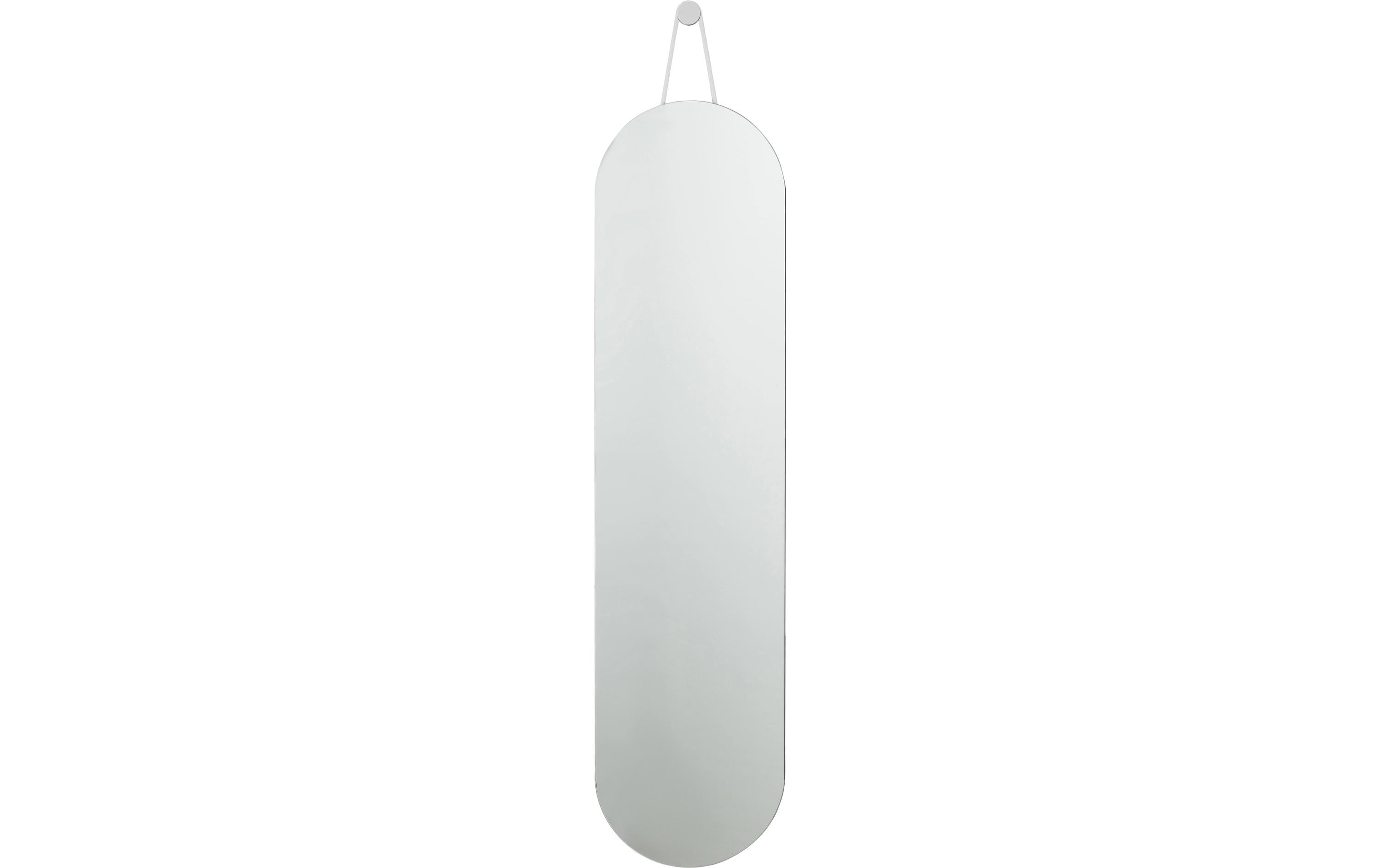 Zone Wanspiegel A-Wall, Herllgrau 120x30cm, Stal, Glas