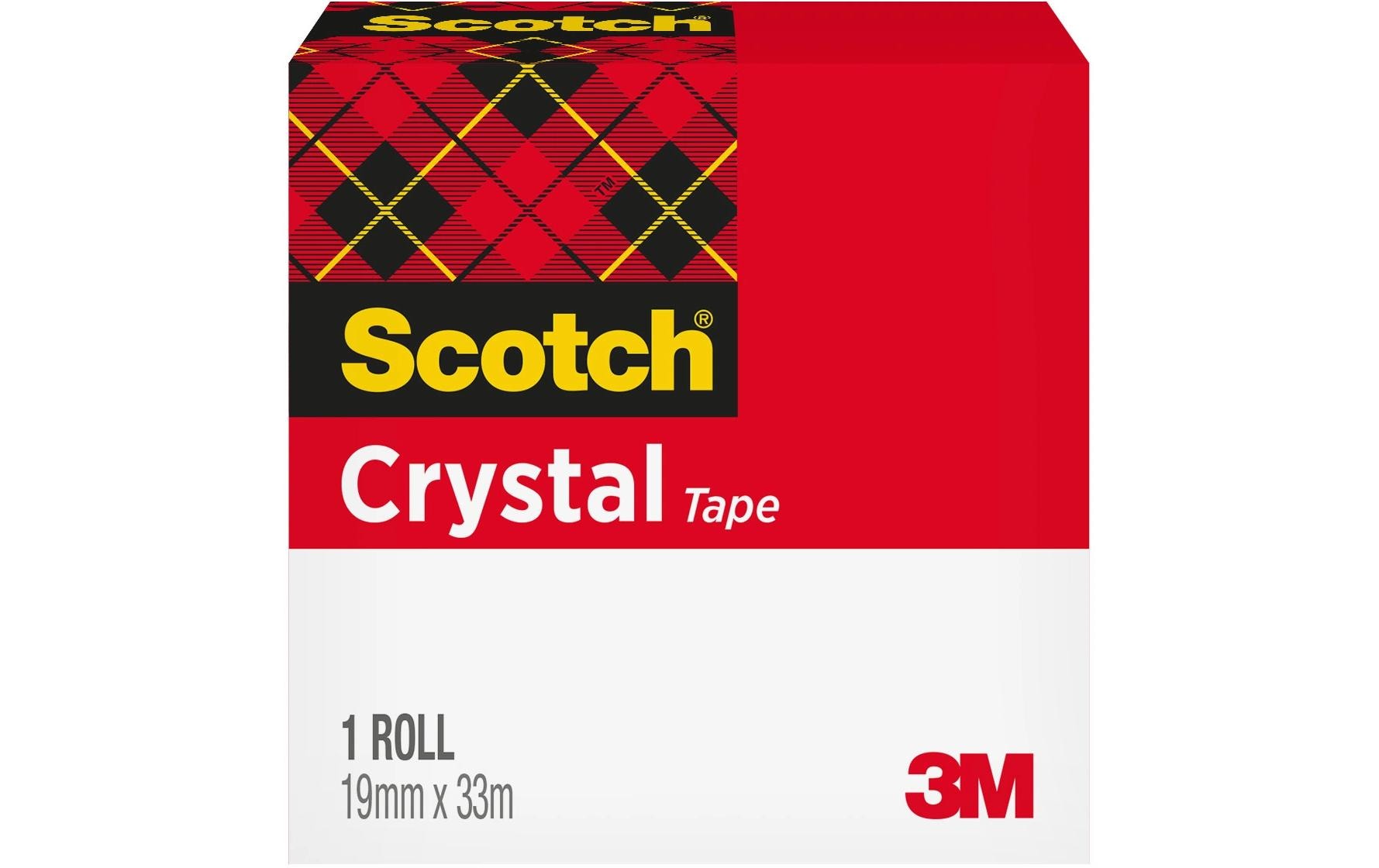 3M Scotch Crystal 19mm x 33m kristallklar 1 Rolle