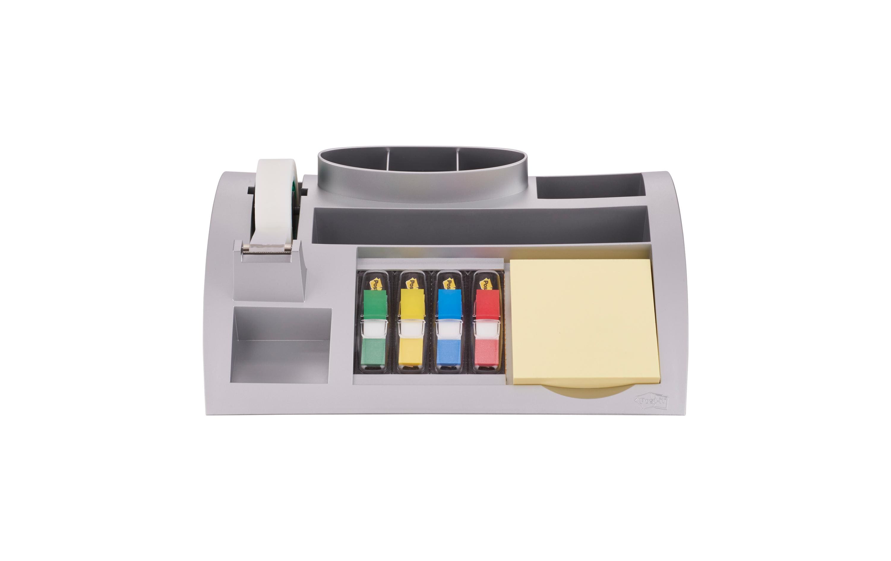 3M Desktop Organizer silbergrau 26.6x16.8x6.8cm, inkl. 4 Dispenser