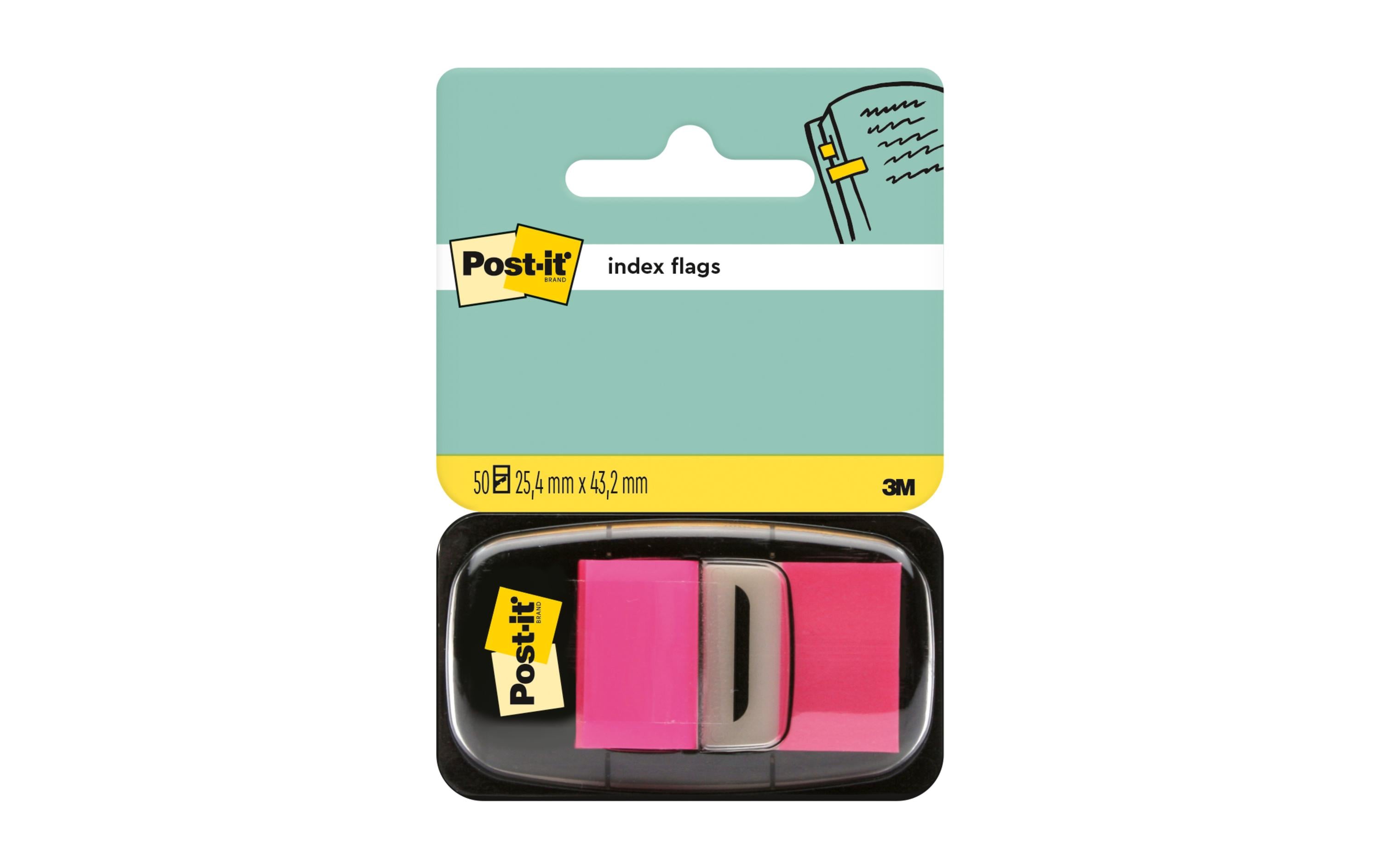 Post-it Index Standard 50 Stk. à  25.4 mm x 43.2mm pink