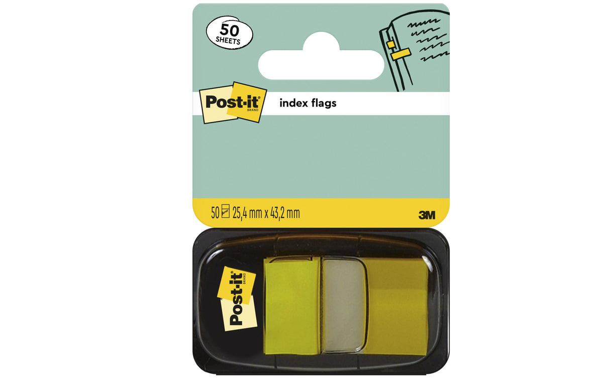 3M Post-it Index 680-5N 50 Streifen à  25.4 mm x 43.2mm gelb