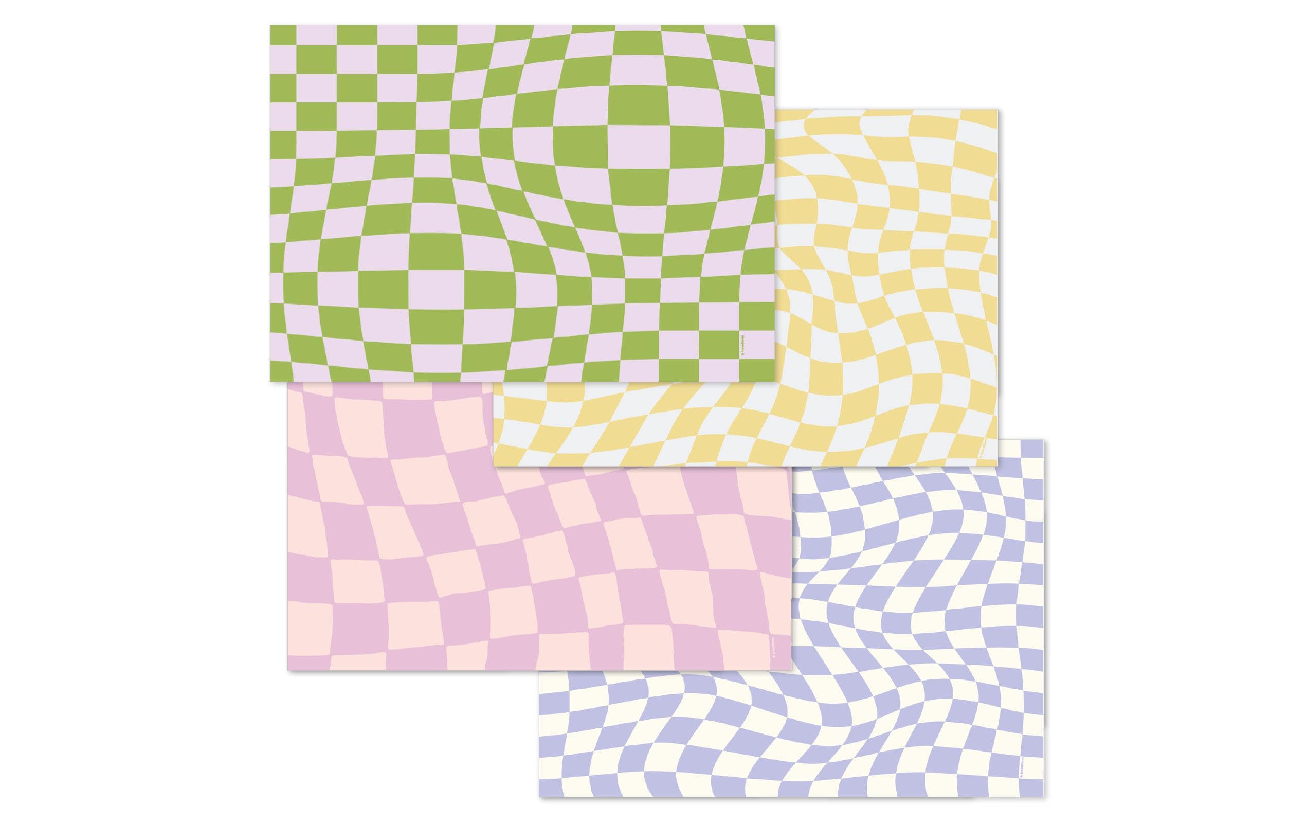 Trendform Papiertischset FUNKY Abreissbl. à 4 Sujets à 12 Blt.