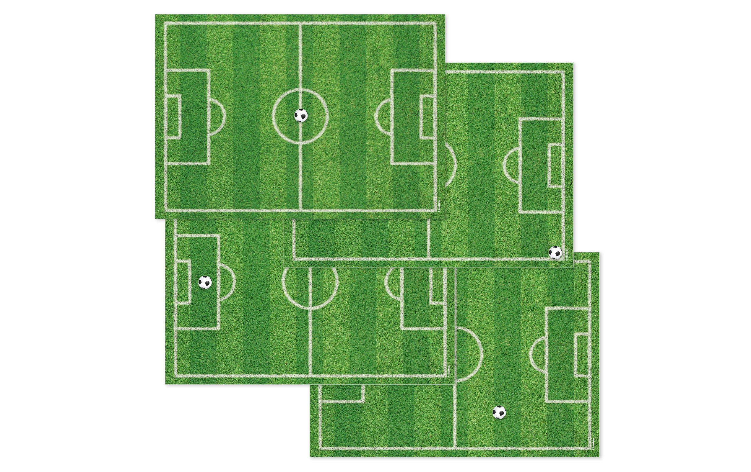 Trendform Papiertischset FOOTBALL Abreissbl. à 4 Sujets à 12 Blt.