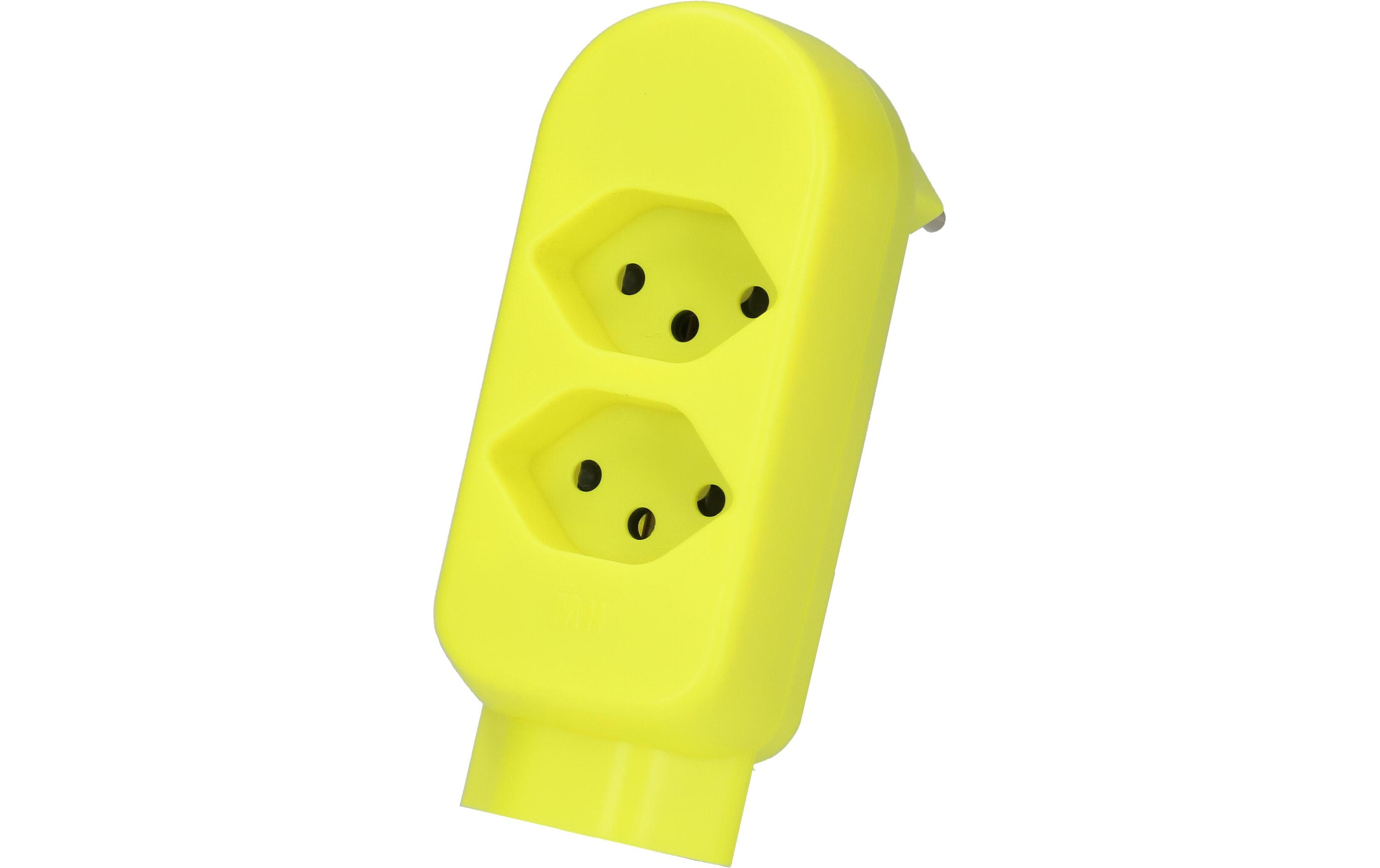 Abzweigstecker ADAPT 2xT13 Fl-gelb drehbar BS