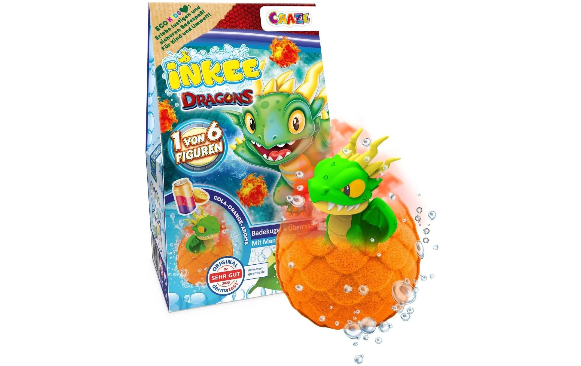 CRAZE Inkee Badebombe Dragons Box Assortiert