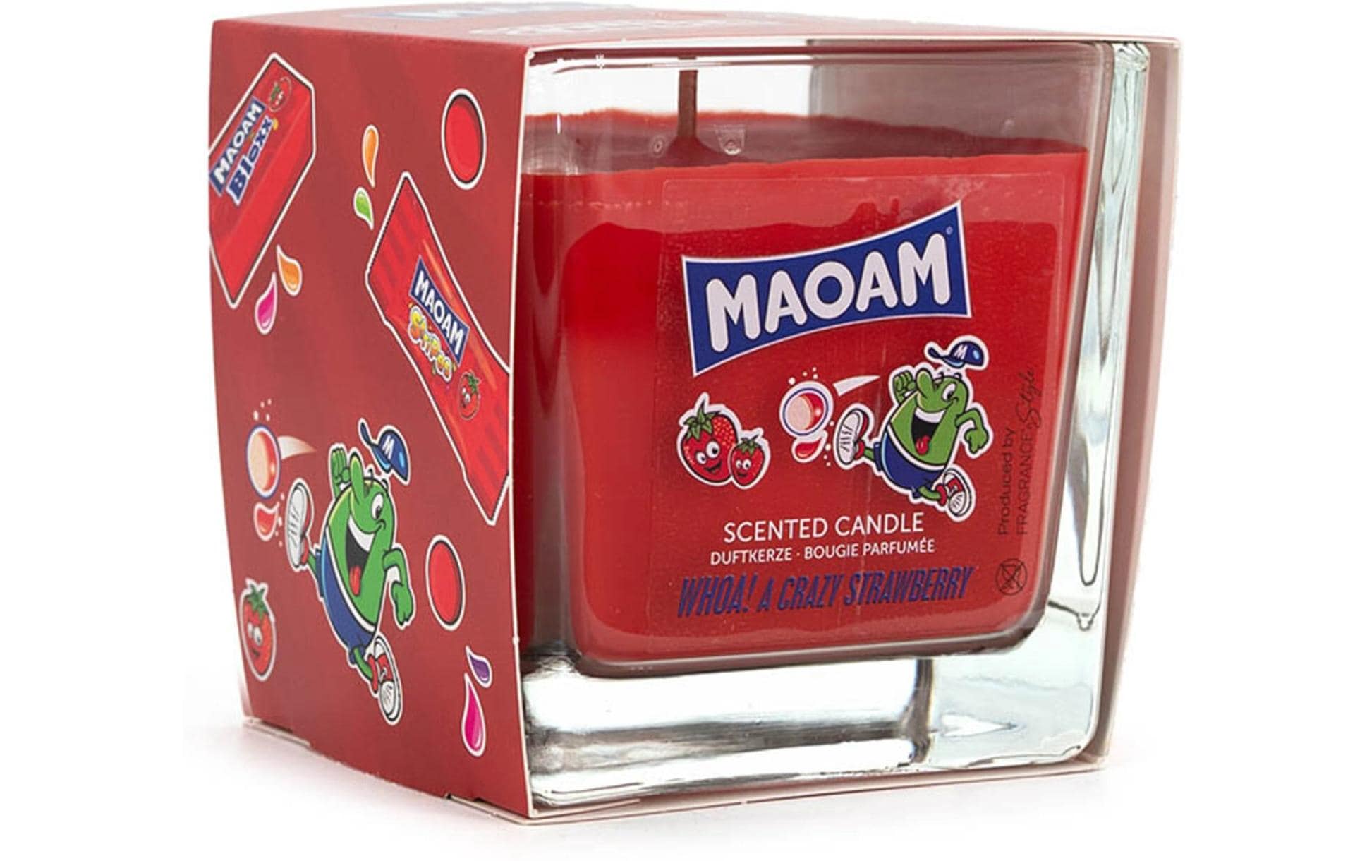 balthasar Duftkerze Maoam Crazy Starwberry 8x8 cm (DxH), Brenndauer 20h
