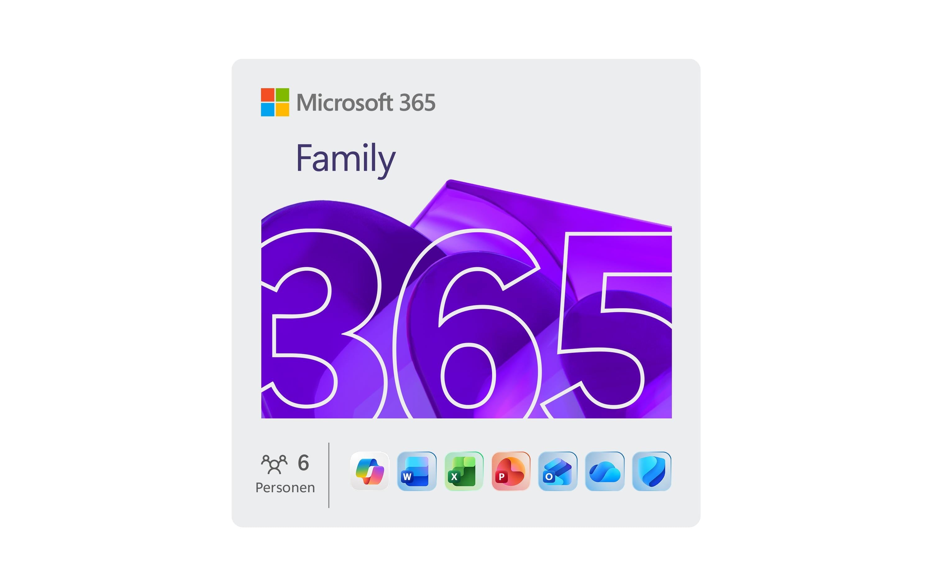 Microsoft 365 Family ESD, Miete, Jahreslizenz, multilingual