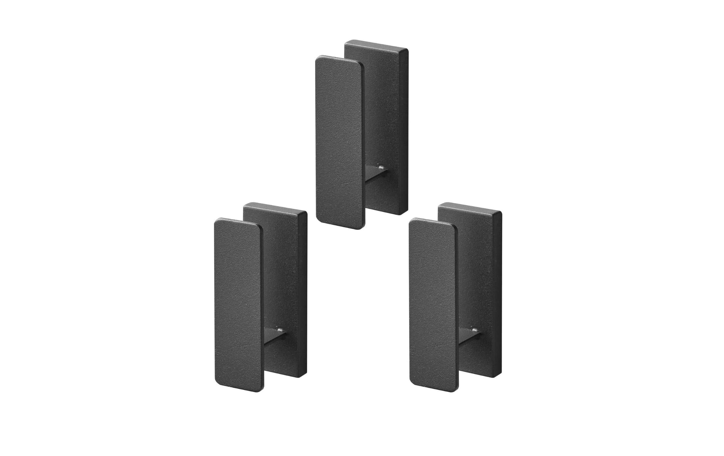 Yamazaki Wandhaken 3er-Set TOWER Grösse: 2.4 x 3 x 6.5 cm, Schwarz