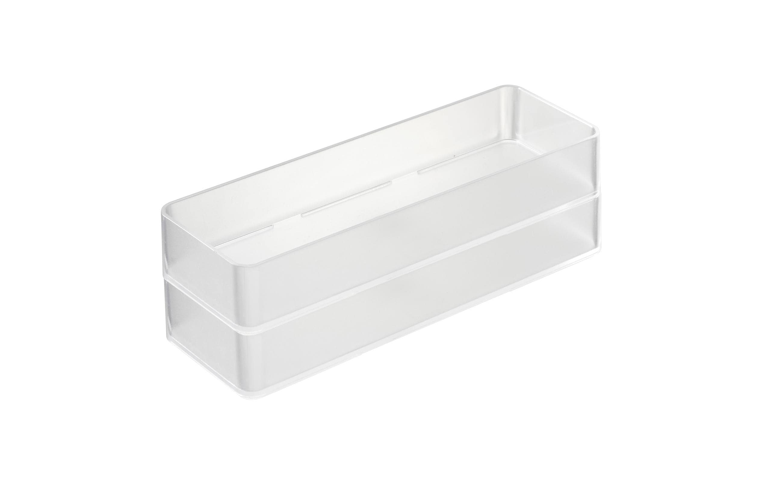 Yamazaki Schubladen Organizer L Grösse: 8 x 24 x 3.7 cm, Transp., 2 Stück