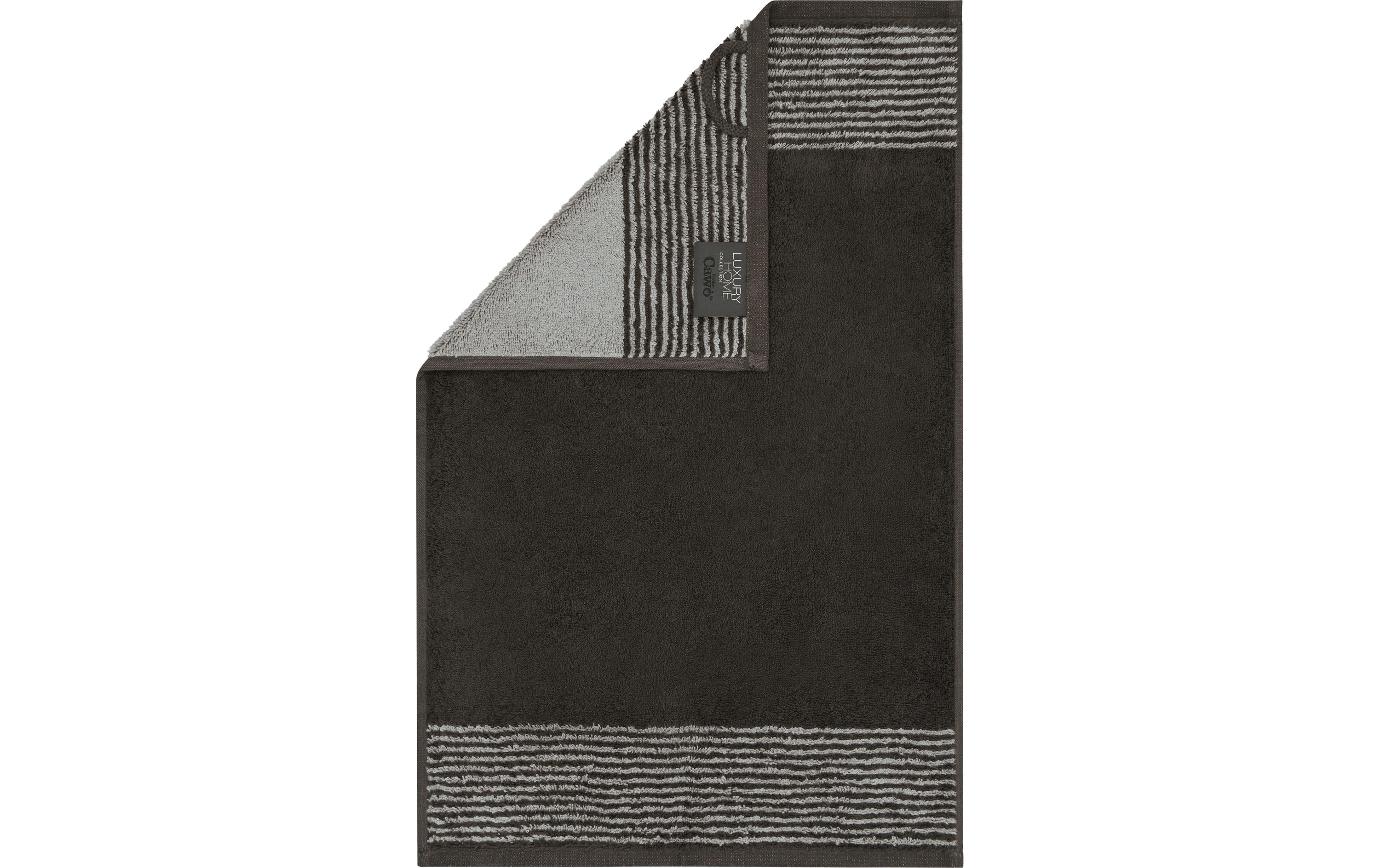 Cawö Duschtuch Two-Tone basalt , 80 x 150