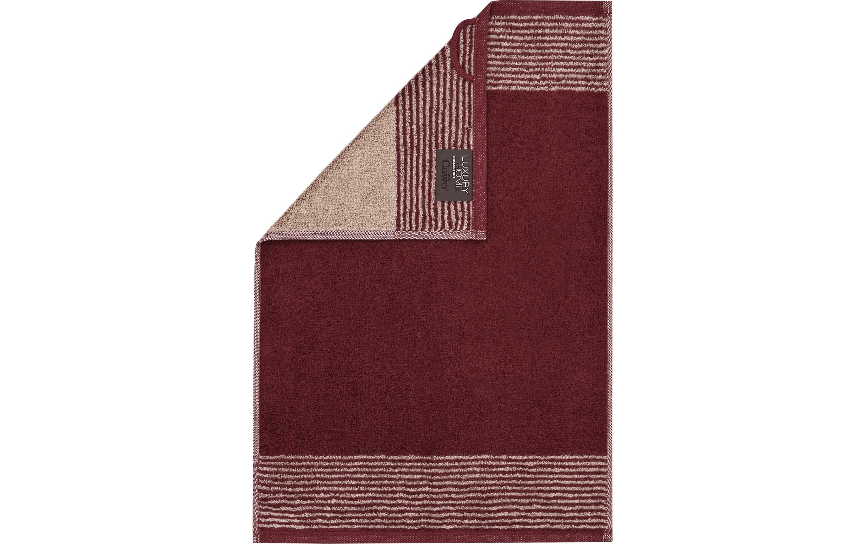 Cawö Gästetuch Two-Tone bordeaux, 30 x 50