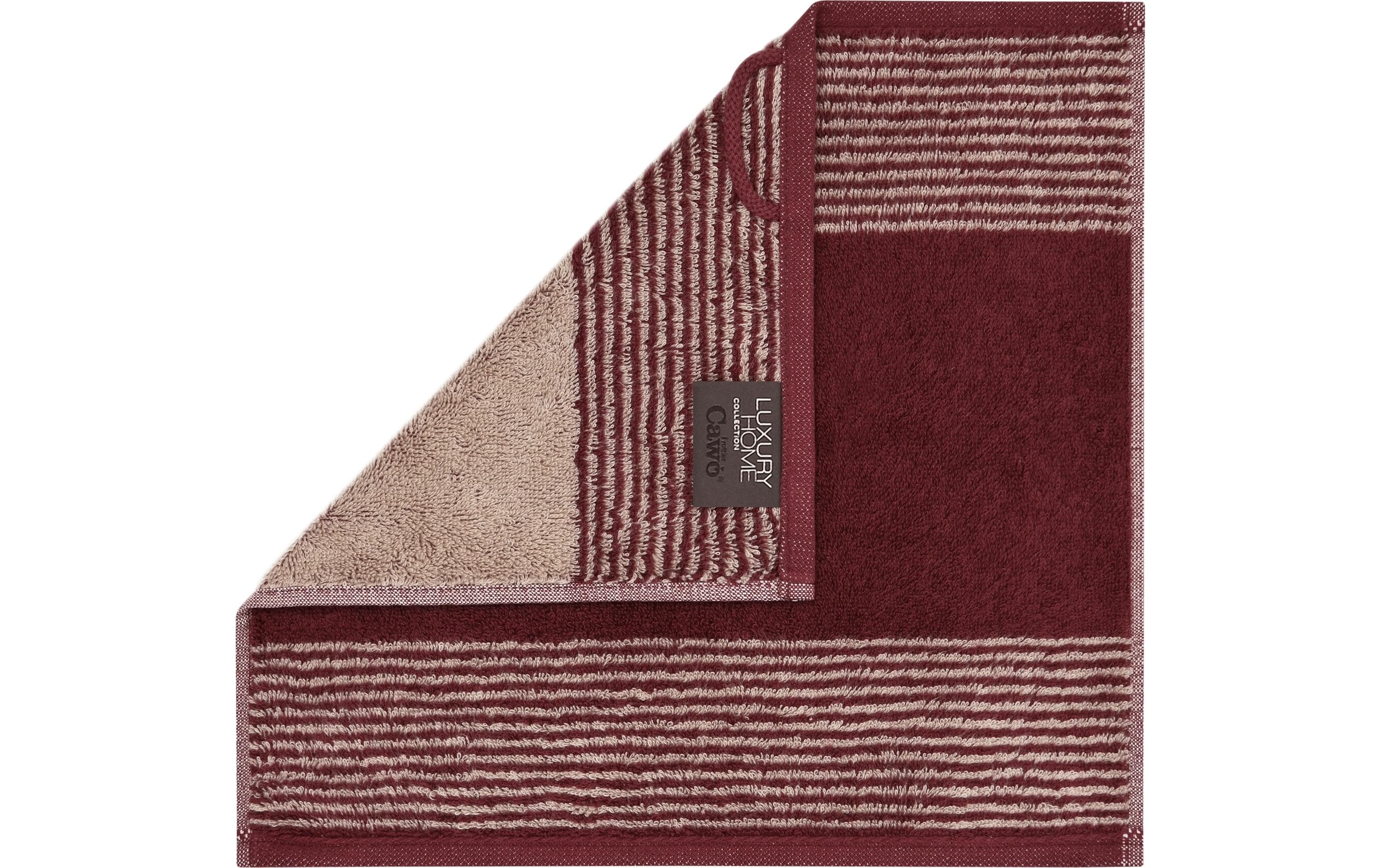 Cawö Seiftuch Two-Tone bordeaux, 30 x 30