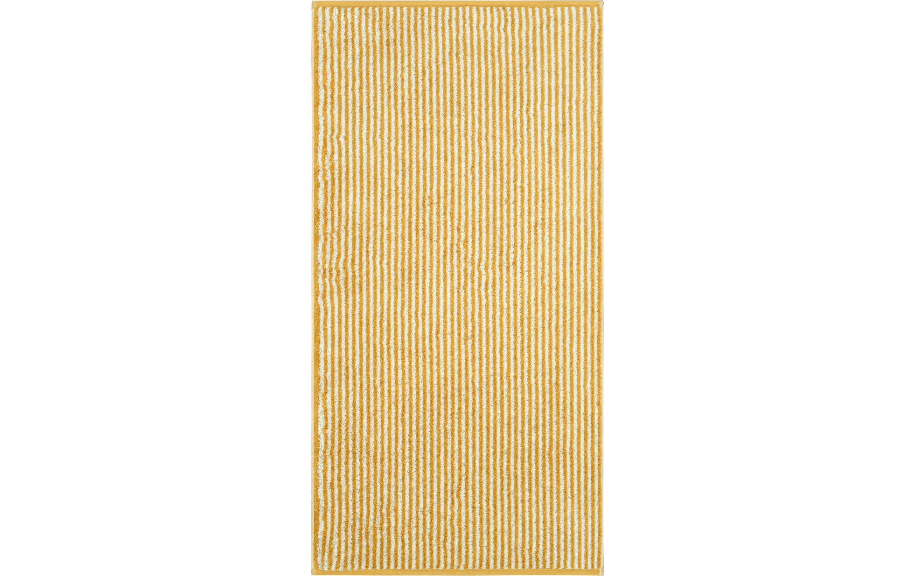 Cawö Duschtuch Two-Tone Stripe gold , 80 x 150