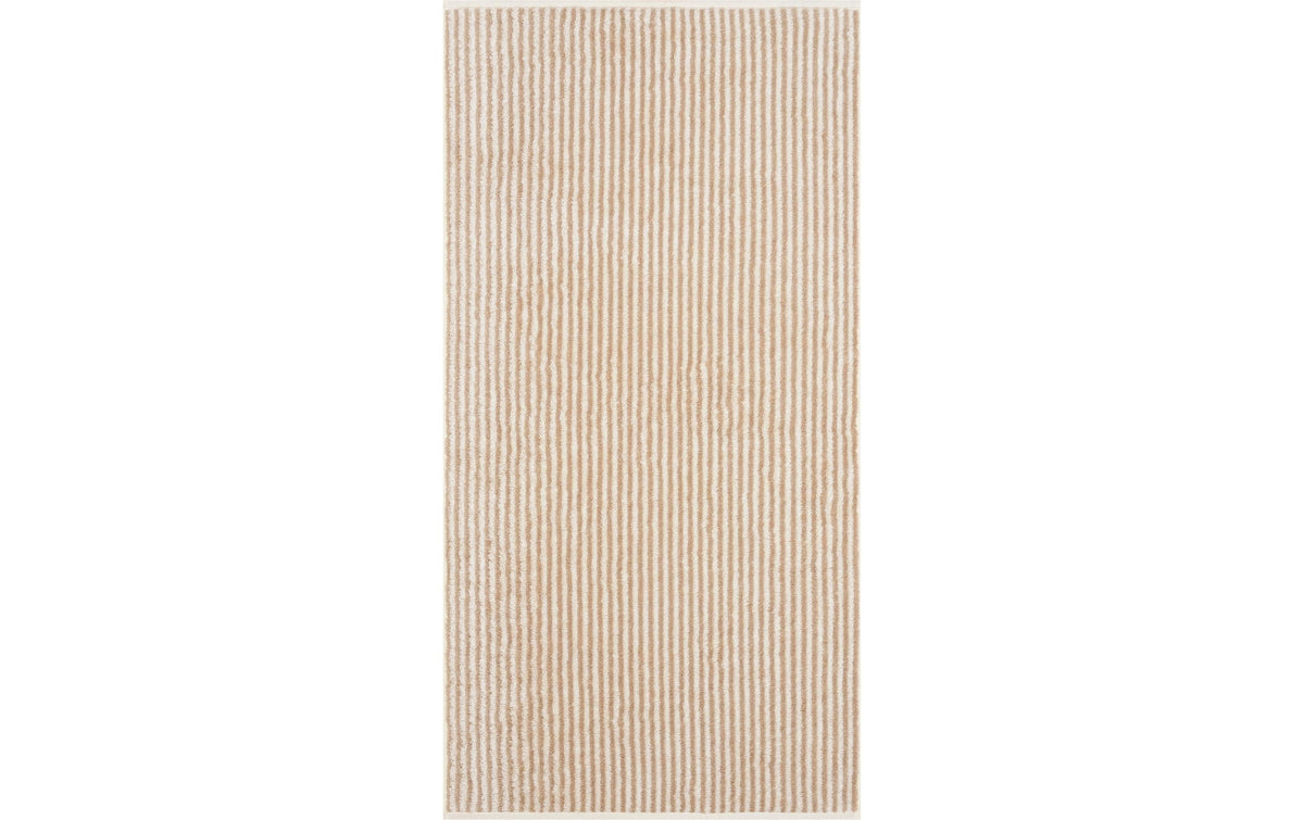 Cawö Duschtuch Two-Tone Stripe natur, 80 x 150