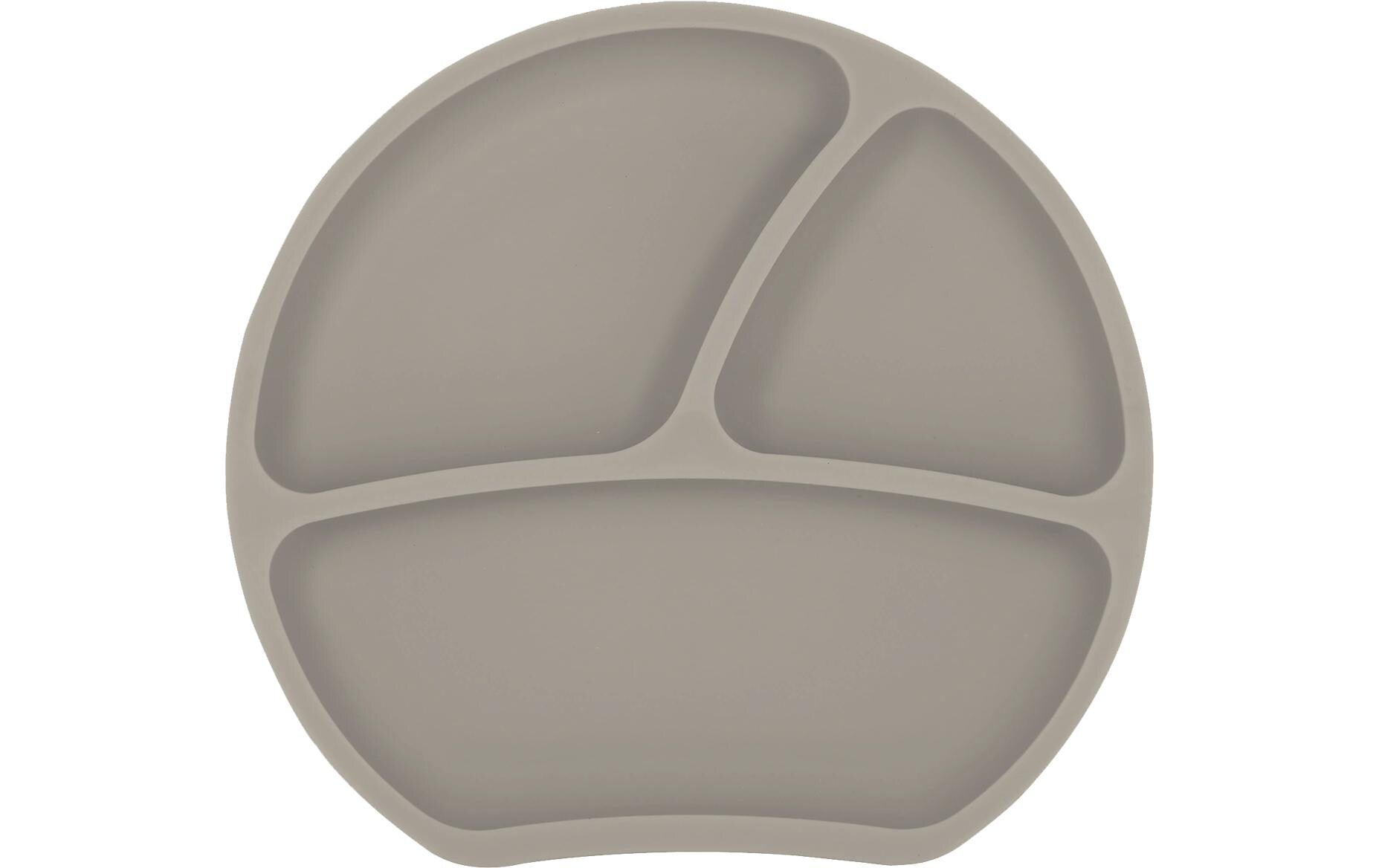 Kindsgut Silikonteller unterteilt taupe