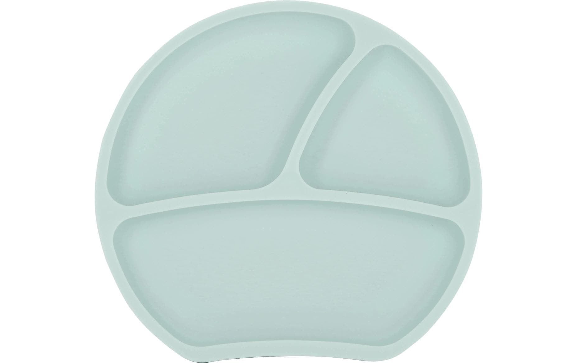 Kindsgut Silikonteller unterteilt aquamarin