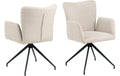 AC Design Esszimmerstuhl Laura 2 Stück Beige/Schwarz
