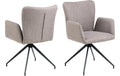 AC Design Esszimmerstuhl Laura 2 Stück Light Grey/Schwarz