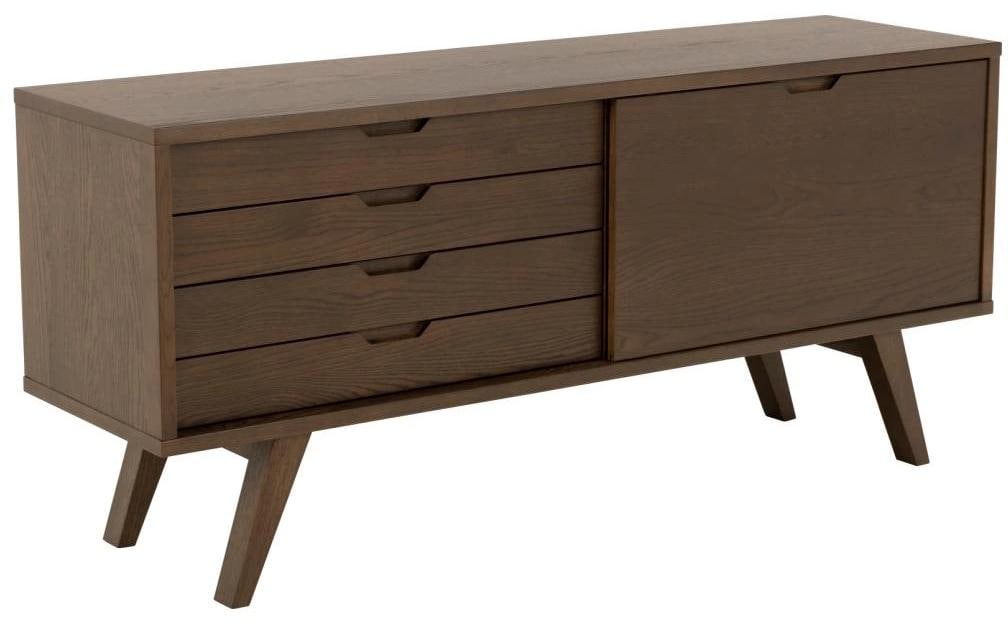 AC Design Sideboard A-Line Dunkelbraun, 160x45x72 cm