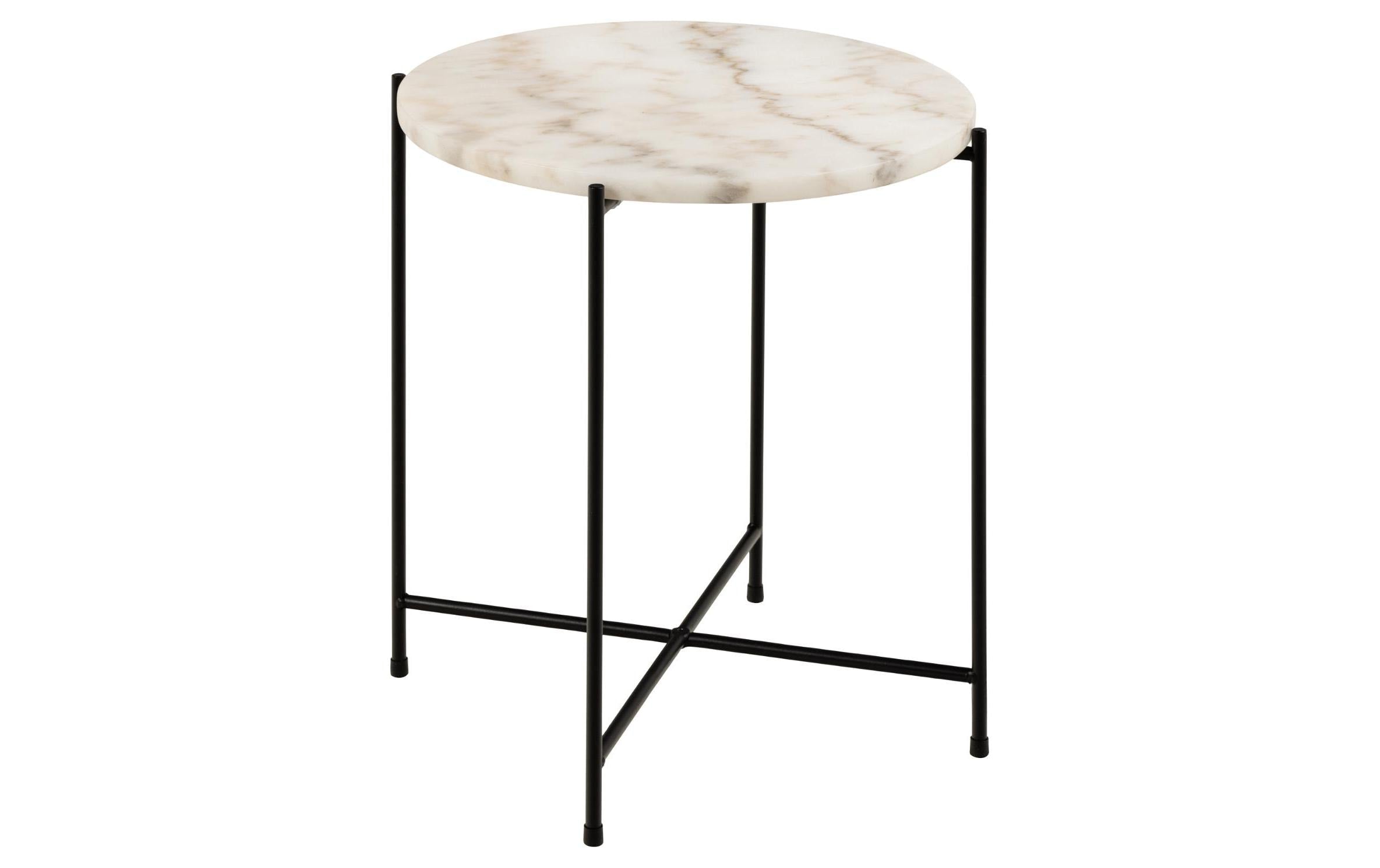 AC Design Couchtisch Avila Weiss, Ø42x45 cm