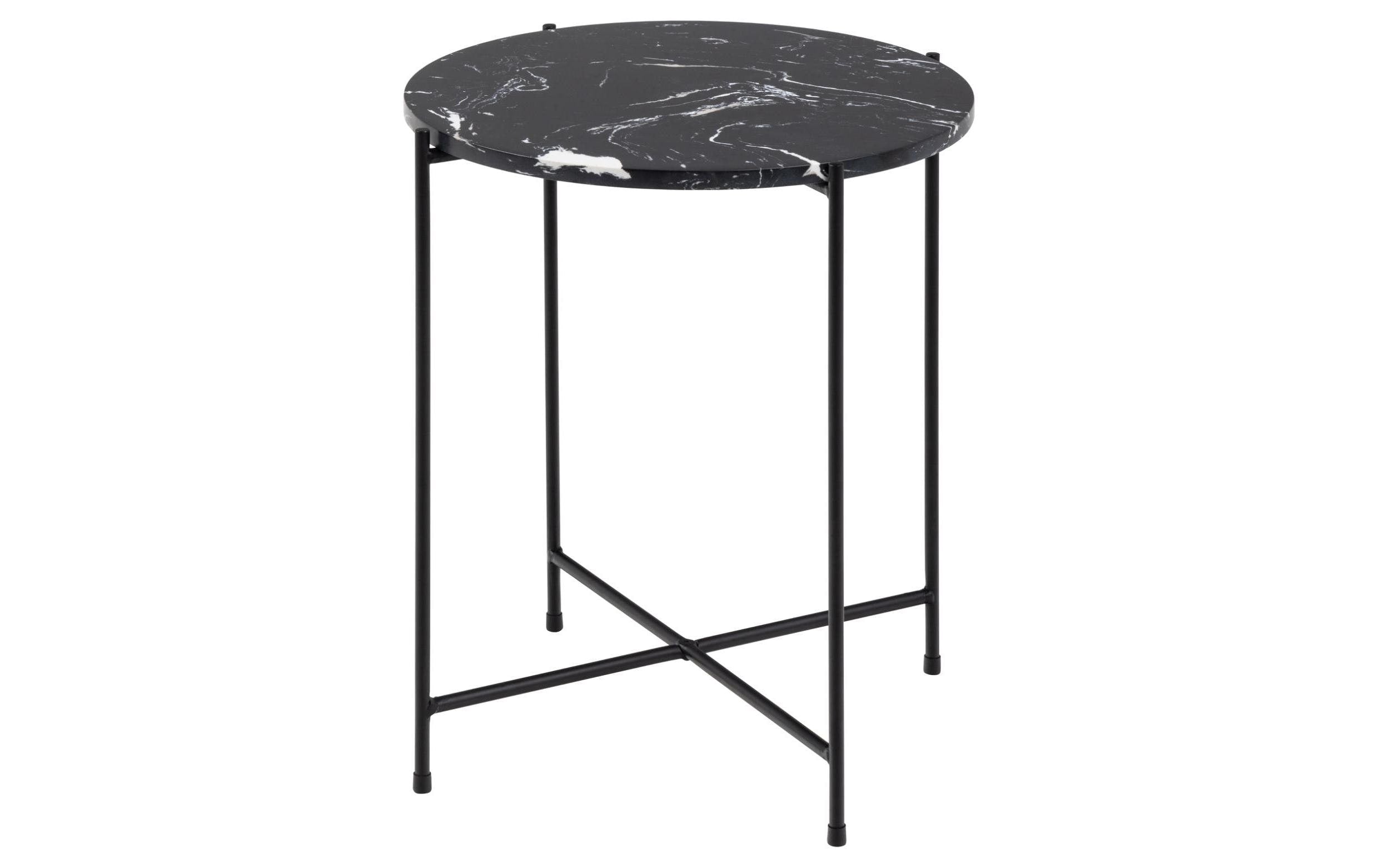 AC Design Couchtisch Avila Schwarz, Ø42x45 cm