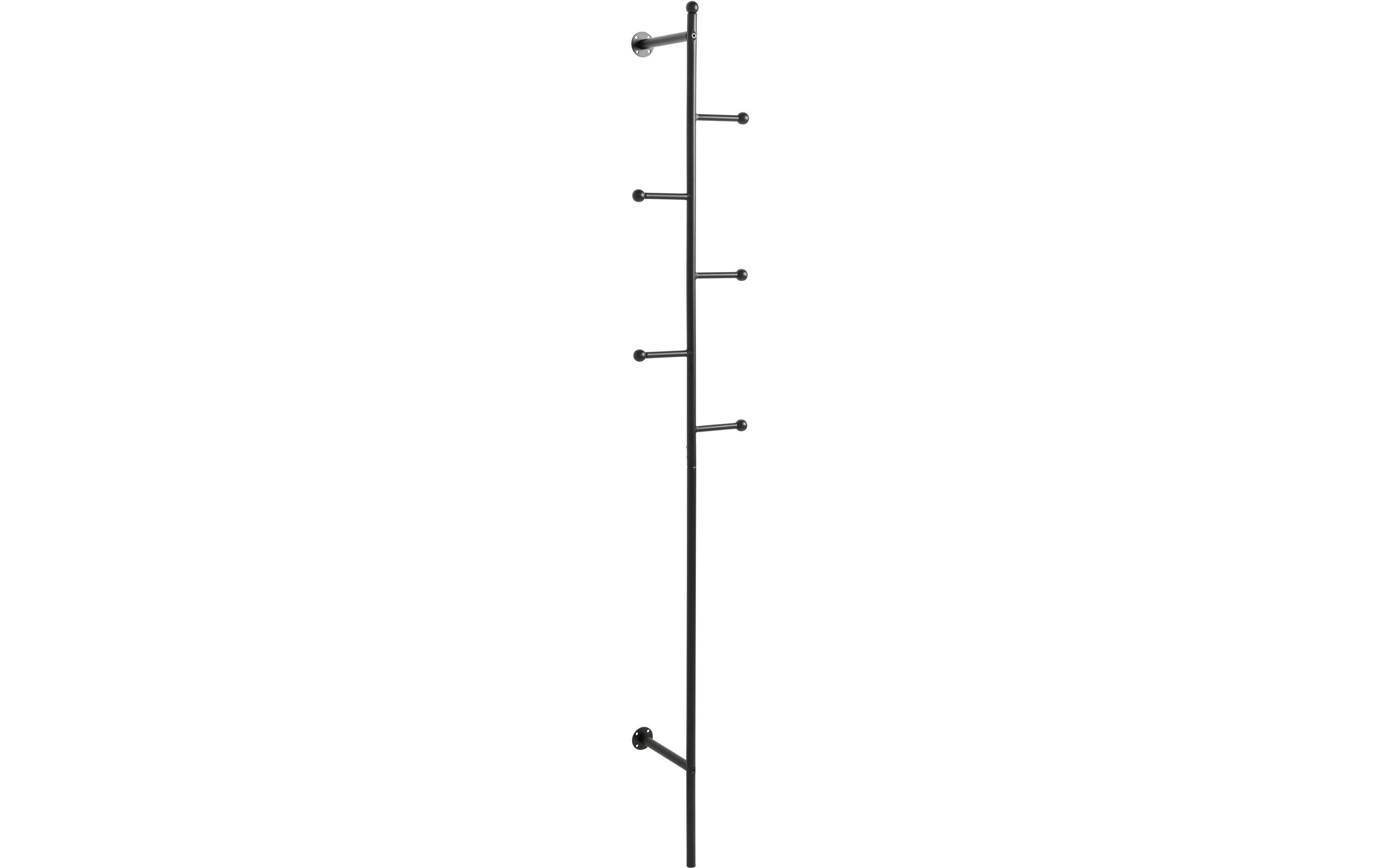 AC Design Kleiderständer Aspen Schwarz, 24.6x20.7x171.2 cm