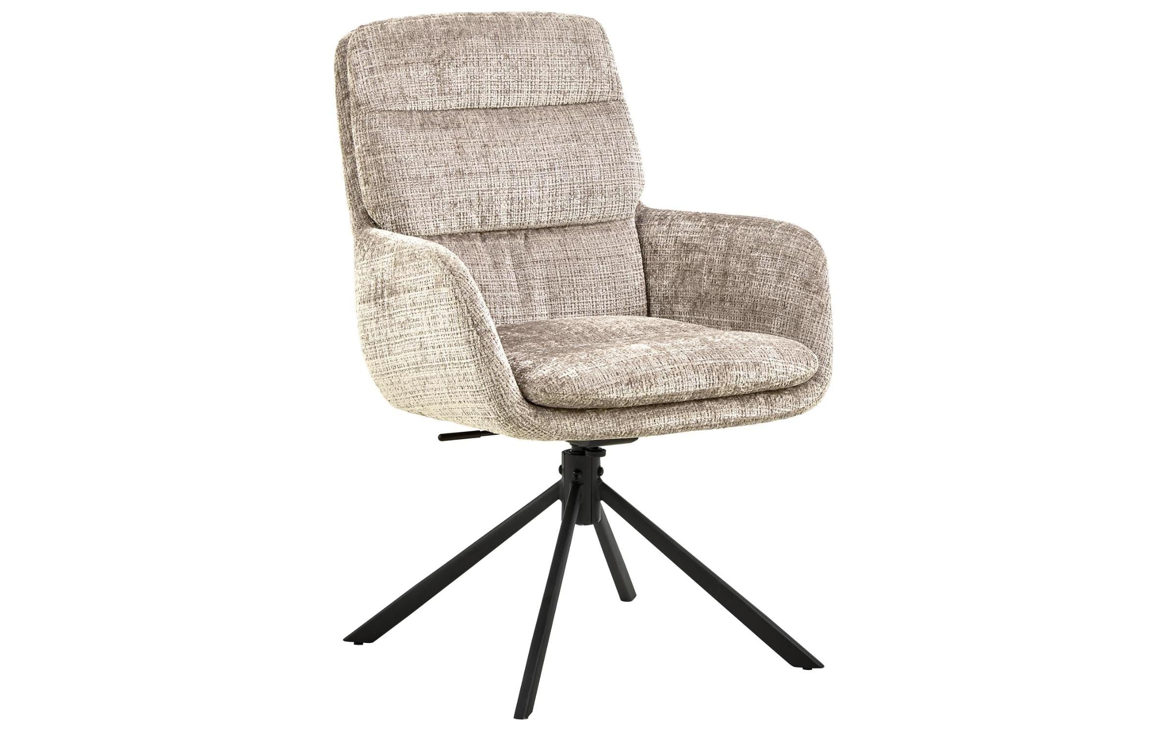 AC Design Esszimmerstuhl Edgar 2 Stück Beige/Schwarz