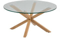 AC Design Couchtisch Heaven rund Eiche/Glas, Ø82x40 cm