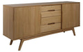 AC Design Sideboard Marte Dunkelbraun, 180x44x84 cm