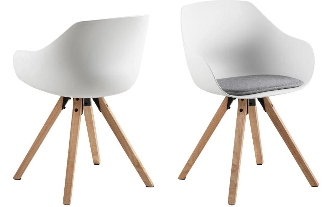 AC Design Esszimmerstuhl Tina 2 Stück Light Grey/Braun