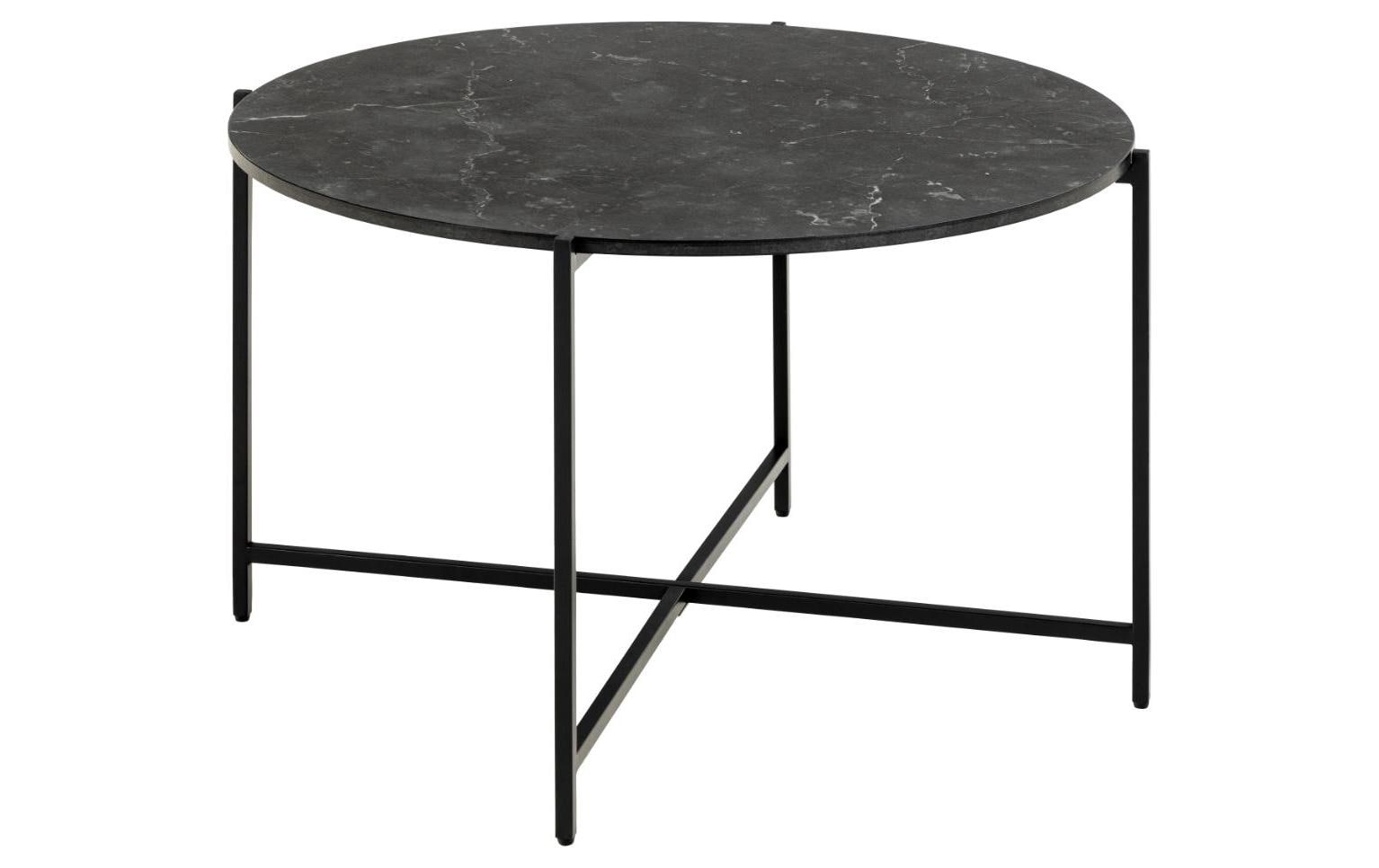 AC Design Couchtisch Lamoine Schwarz, Ø70x42 cm