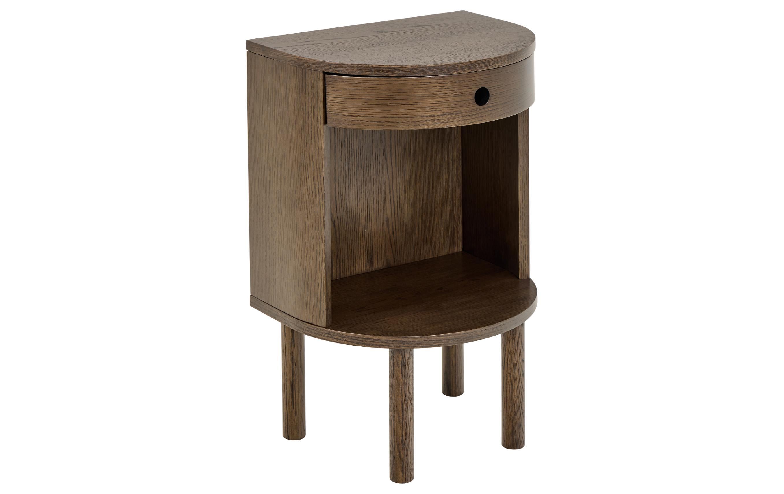 AC Design Nachttisch Paron Dunkelbraun, 40x31.5x60 cm