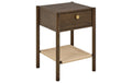 AC Design Nachttisch Monfort Dunkelbraun, 43.5x40x60 cm