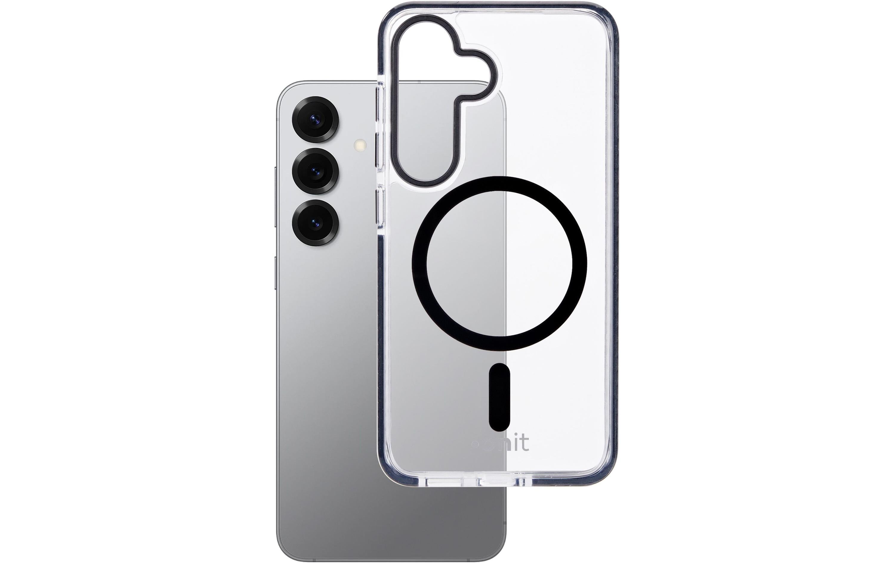 onit Back Cover Mill.Std. Samsung S25 transp.schw / Magsafe / Mill.Std.3m / GRS